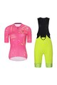 RIVANELLE BY HOLOKOLO Cyklistický krátky dres a krátke nohavice - PASSION - žltá/ružová