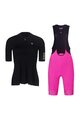 RIVANELLE BY HOLOKOLO Cyklistický krátky dres a krátke nohavice - GRACE - čierna/ružová
