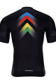 HOLOKOLO Cyklistický dres s krátkym rukávom - HYPER - čierna/dúhová