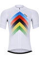HOLOKOLO Cyklistický dres s krátkym rukávom - HYPER - biela/dúhová