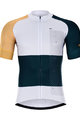 HOLOKOLO Cyklistický dres s krátkym rukávom - ENGRAVE - biela/žltá/modrá