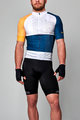 HOLOKOLO Cyklistický krátky dres a krátke nohavice - ENGRAVE - biela/čierna/modrá