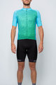 HOLOKOLO Cyklistický krátky dres a krátke nohavice - DAYBREAK - svetlo modrá/čierna/zelená