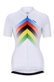HOLOKOLO Cyklistický dres s krátkym rukávom - HYPER LADY - dúhová/biela