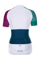 HOLOKOLO Cyklistický dres s krátkym rukávom - ENGRAVE LADY - modrá/biela/fialová