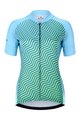 HOLOKOLO Cyklistický dres s krátkym rukávom - DAYBREAK LADY - modrá/zelená