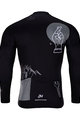 HOLOKOLO Cyklistický zimný dres a nohavice - BLACK OUT WINTER - biela/čierna