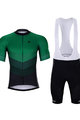 HOLOKOLO Cyklistický krátky dres a krátke nohavice - NEW NEUTRAL - čierna/zelená