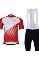 HOLOKOLO Cyklistický krátky dres a krátke nohavice - DUSK - červená/čierna/biela
