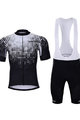 HOLOKOLO Cyklistický krátky dres a krátke nohavice - FROSTED - čierna/biela