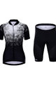 HOLOKOLO Cyklistický krátky dres a krátke nohavice - FROSTED LADY - biela/čierna