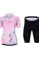HOLOKOLO Cyklistický krátky dres a krátke nohavice - BLOSSOM LADY - viacfarebná/ružová
