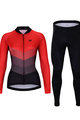 HOLOKOLO Cyklistický dlhý dres a nohavice - NEW NEUTRAL LADY SMR - červená/čierna