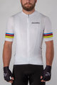 HOLOKOLO Cyklistický dres s krátkym rukávom - RAINBOW - biela