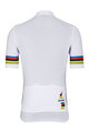 HOLOKOLO Cyklistický dres s krátkym rukávom - RAINBOW - biela