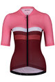HOLOKOLO Cyklistický krátky dres a krátke nohavice - SPORTY LADY - ružová/bordová/čierna