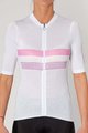 HOLOKOLO Cyklistický dres s krátkym rukávom - SPORTY LADY - biela/ružová
