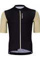 HOLOKOLO Cyklistický dres s krátkym rukávom - RELIABLE ELITE - béžová/čierna