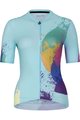 HOLOKOLO Cyklistický dres s krátkym rukávom - SURPRISED ELITE LADY - fialová/žltá/ružová/zelená/svetlo modrá