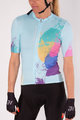 HOLOKOLO Cyklistický dres s krátkym rukávom - SURPRISED ELITE LADY - fialová/žltá/ružová/zelená/svetlo modrá