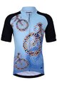 HOLOKOLO Cyklistický dres s krátkym rukávom - BIKERS KIDS - čierna/modrá
