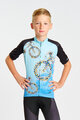 HOLOKOLO Cyklistický dres s krátkym rukávom - BIKERS KIDS - modrá/čierna