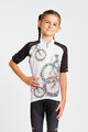 HOLOKOLO Cyklistický dres s krátkym rukávom - RIDERS KIDS - čierna/biela