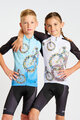 HOLOKOLO Cyklistický dres s krátkym rukávom - RIDERS KIDS - čierna/biela