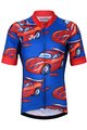 HOLOKOLO Cyklistický dres s krátkym rukávom - CARS KIDS - červená/modrá