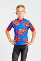HOLOKOLO Cyklistický dres s krátkym rukávom - CARS KIDS - červená/modrá