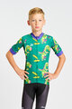 HOLOKOLO Cyklistický dres s krátkym rukávom - DINOSAURS KIDS - zelená
