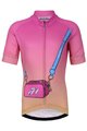 HOLOKOLO Cyklistický dres s krátkym rukávom - CANDYBAG KIDS - žltá/ružová