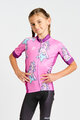 HOLOKOLO Cyklistický dres s krátkym rukávom - UNICORNS KIDS - ružová/viacfarebná