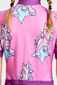 HOLOKOLO Cyklistický dres s krátkym rukávom - UNICORNS KIDS - ružová/viacfarebná