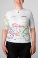 HOLOKOLO Cyklistický dres s krátkym rukávom - MAAPPI ELITE LADY - viacfarebná/biela