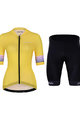 HOLOKOLO Cyklistický krátky dres a krátke nohavice - RAINBOW LADY - žltá/čierna