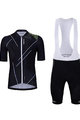 HOLOKOLO Cyklistický krátky dres a krátke nohavice - SPARKLE - čierna