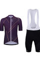 HOLOKOLO Cyklistický krátky dres a krátke nohavice - SPARKLE - fialová/čierna