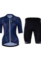 HOLOKOLO Cyklistický krátky dres a krátke nohavice - SPARKLE LADY - čierna/modrá