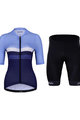 HOLOKOLO Cyklistický krátky dres a krátke nohavice - SPORTY LADY - svetlo modrá/modrá/čierna