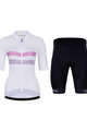 HOLOKOLO Cyklistický krátky dres a krátke nohavice - SPORTY LADY - čierna/biela/ružová