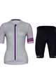 HOLOKOLO Cyklistický krátky dres a krátke nohavice - KIND ELITE LADY - šedá/čierna