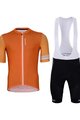 HOLOKOLO Cyklistický krátky dres a krátke nohavice - JUICY ELITE - oranžová/čierna