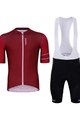 HOLOKOLO Cyklistický krátky dres a krátke nohavice - HAPPY ELITE - červená/čierna