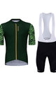 HOLOKOLO Cyklistický krátky dres a krátke nohavice - CONSCIOUS ELITE - zelená/čierna