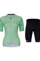 HOLOKOLO Cyklistický krátky dres a krátke nohavice - FRESH ELITE LADY - zelená/čierna