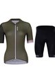 HOLOKOLO Cyklistický krátky dres a krátke nohavice - CONTENT ELITE LADY - čierna/hnedá