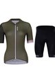 HOLOKOLO Cyklistický krátky dres a krátke nohavice - CONTENT ELITE LADY - čierna/hnedá