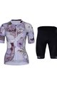 HOLOKOLO Cyklistický krátky dres a krátke nohavice - CONFIDENT ELITE LADY - čierna/biela/fialová