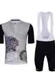 HOLOKOLO Cyklistický krátky dres a krátke nohavice - AMAZING ELITE - šedá/biela/čierna